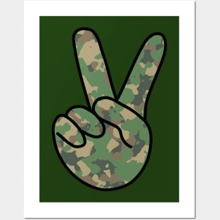 V Sign Camouflage Posters and Art